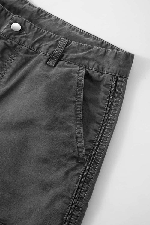 Ripple-Washed Utility Pants - Gray