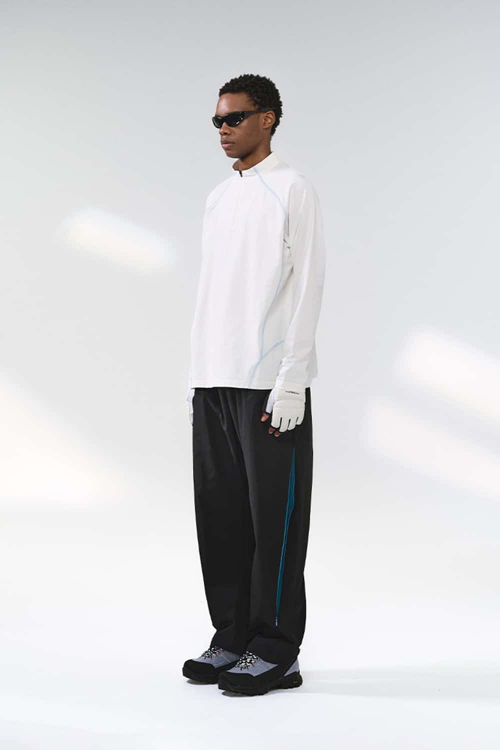 Color-Block Outdoor Hiking Pants - Black