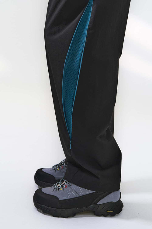Color-Block Outdoor Hiking Pants - Black