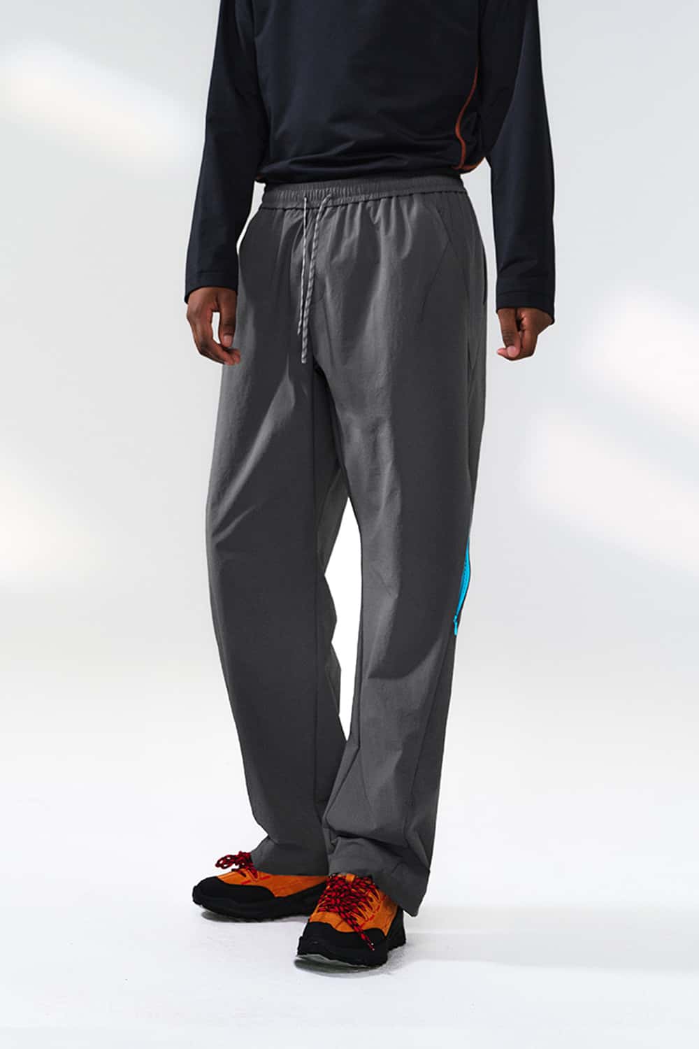 Color-Block Outdoor Hiking Pants - Gray