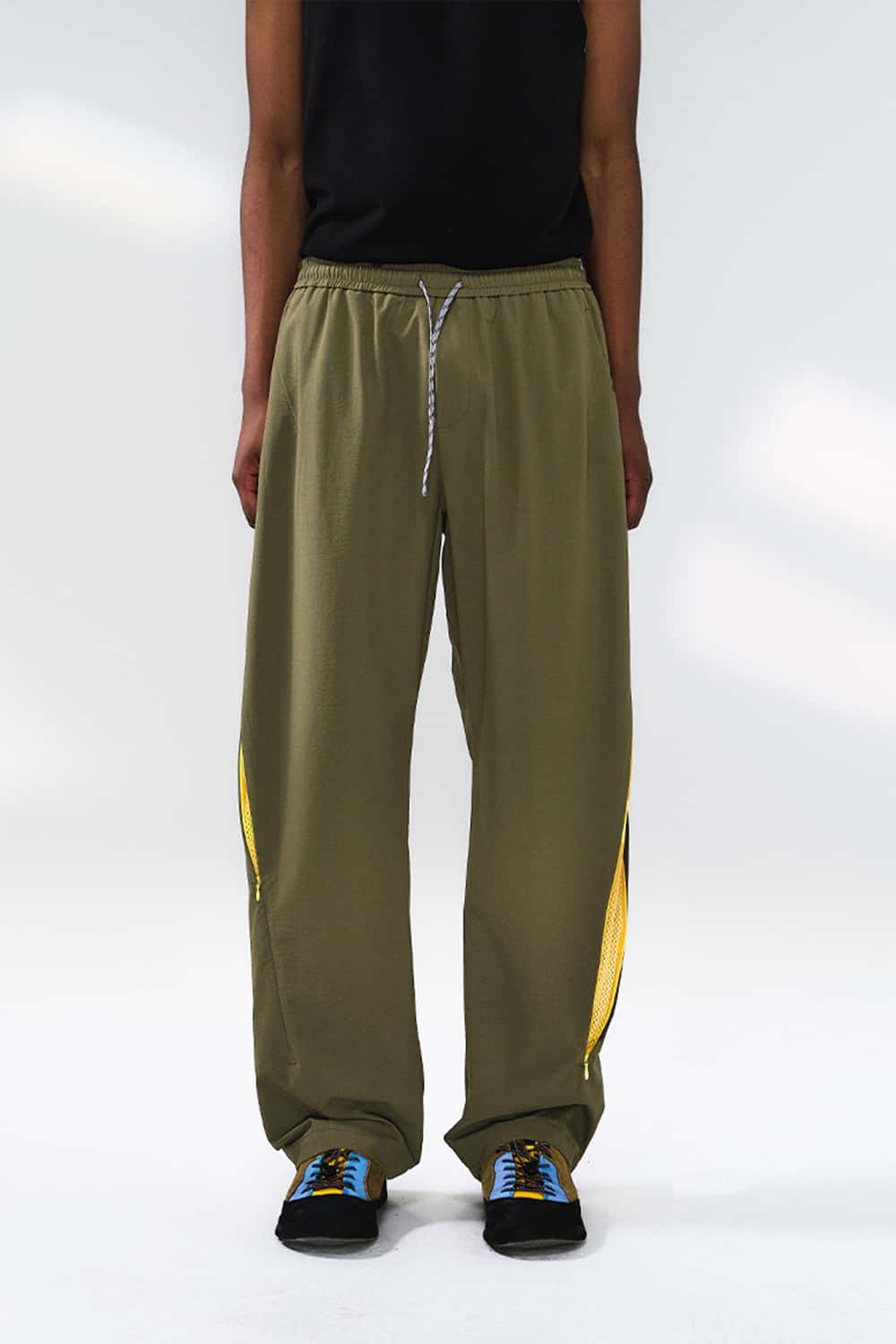 Color-Block Outdoor Hiking Pants - Olive