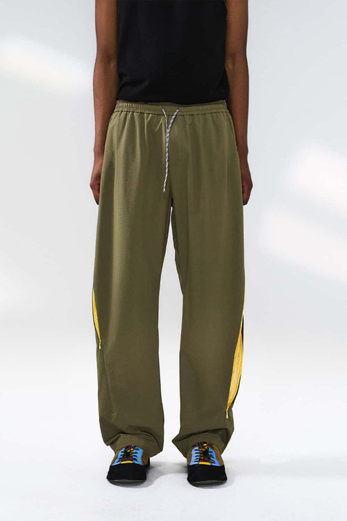 Color-Block Outdoor Hiking Pants - Olive