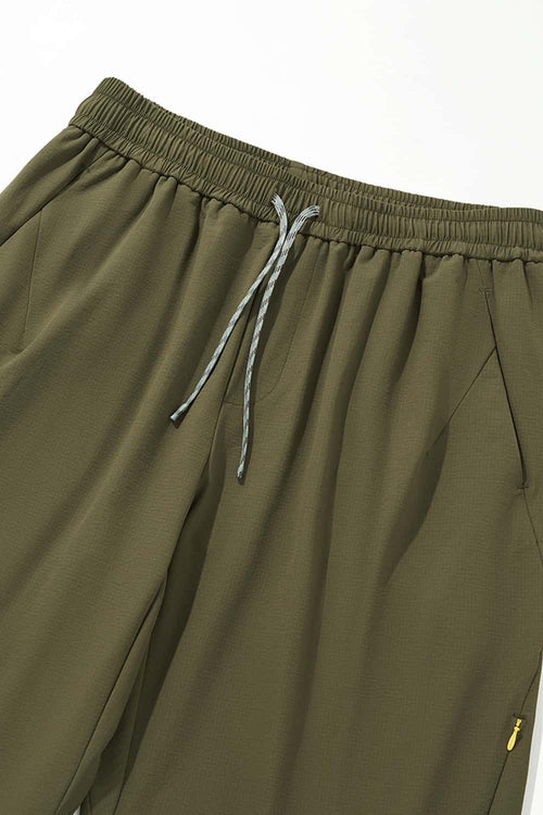Color-Block Outdoor Hiking Pants - Olive