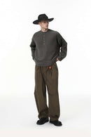 Premium Henley Long-Sleeve Thermal - Black