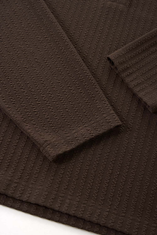 Premium Henley Long-Sleeve Thermal - Dark Brown