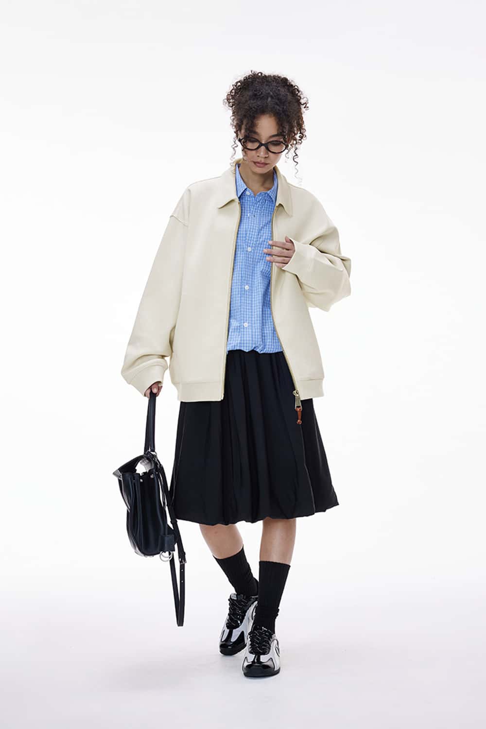 Lyocell Blend Cropped Cargo Jacket - Apricot