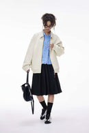 Lyocell Blend Cropped Cargo Jacket - Apricot