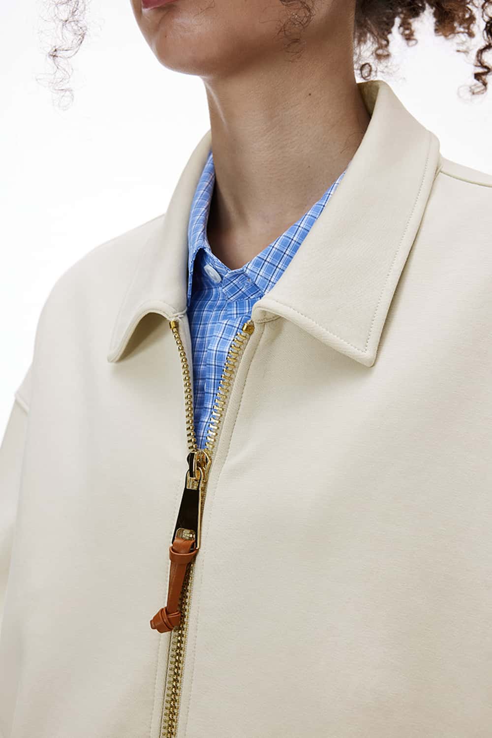 Lyocell Blend Cropped Cargo Jacket - Apricot