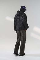 Ultra-Lightweight Hooded Puffer Jacket - Black