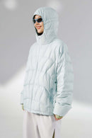 Ultra-Lightweight Hooded Puffer Jacket - Clear Sky Blue