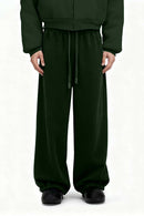 Heavyweight Fleece Jogger Sweatpants - Blackish Green