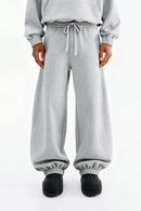 Heavyweight Fleece Jogger Sweatpants - Flower Gray