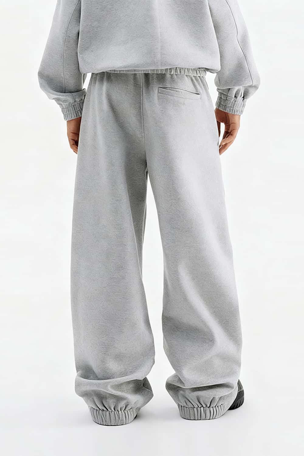 Heavyweight Fleece Jogger Sweatpants - Flower Gray