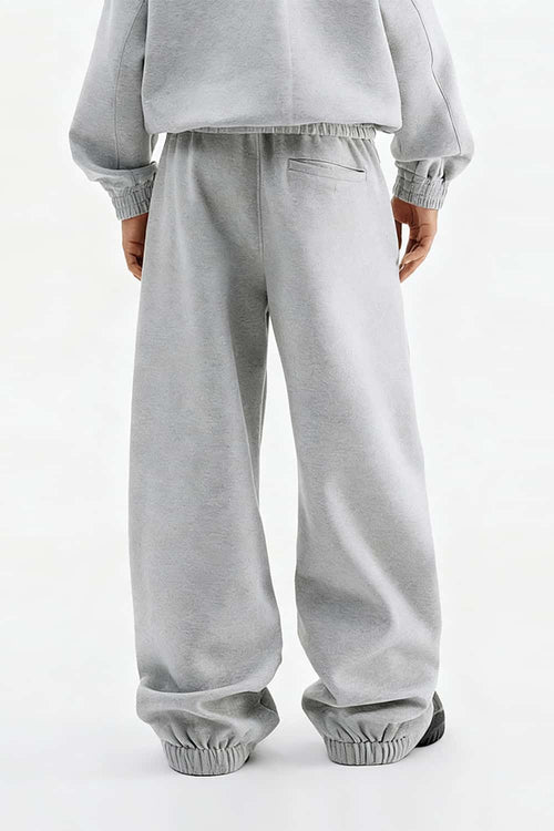 Heavyweight Fleece Jogger Sweatpants - Flower Gray