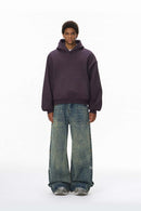 Studded Whisker-Wash Flare Jeans - Blue