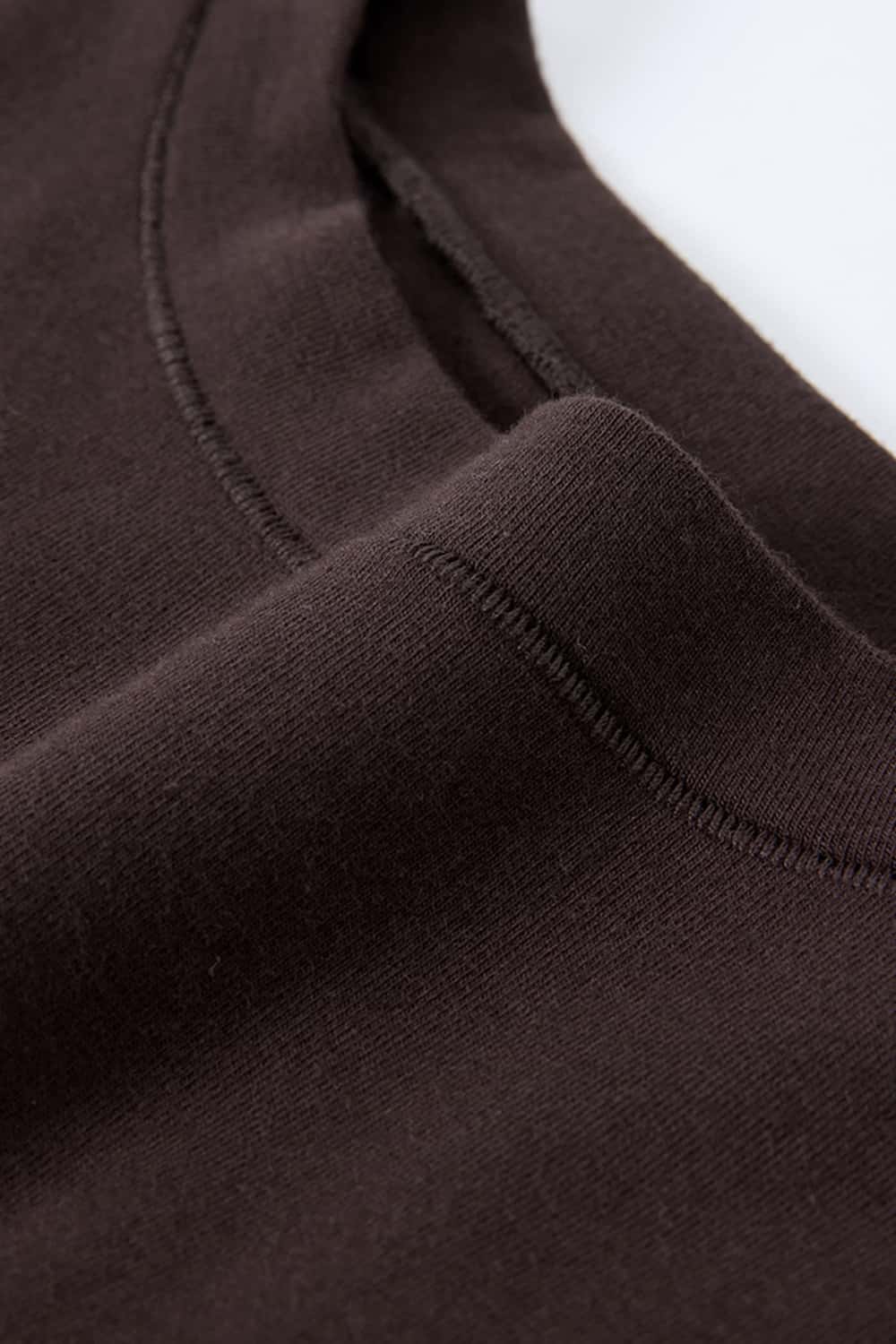High-Stretch Tailored Cropped Tee - Coffee