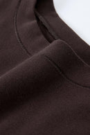 High-Stretch Tailored Cropped Tee - Coffee