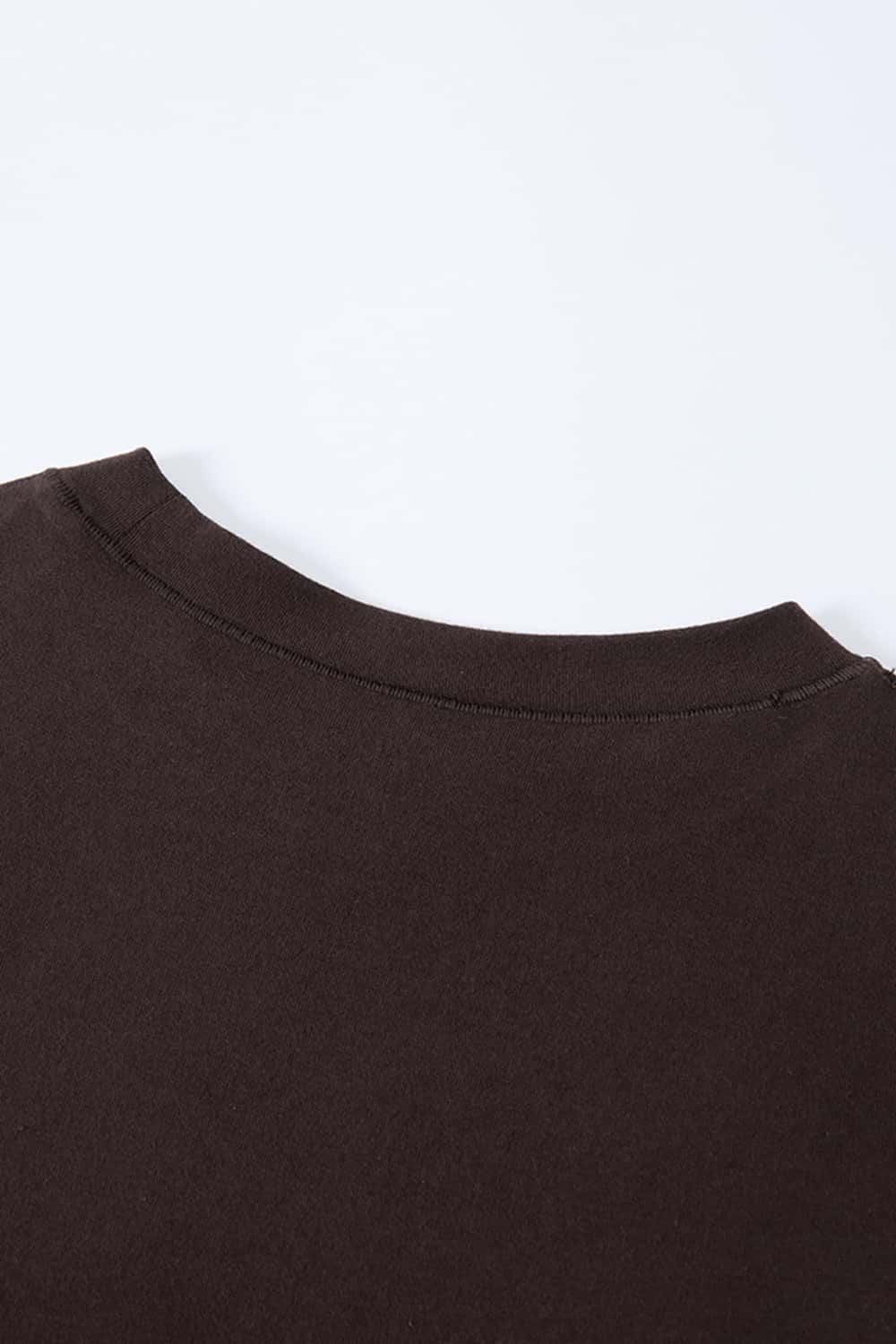High-Stretch Tailored Cropped Tee - Coffee