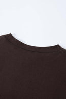 High-Stretch Tailored Cropped Tee - Coffee