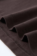 High-Stretch Tailored Cropped Tee - Coffee