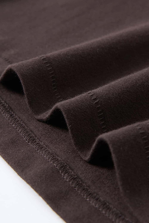 High-Stretch Tailored Cropped Tee - Coffee