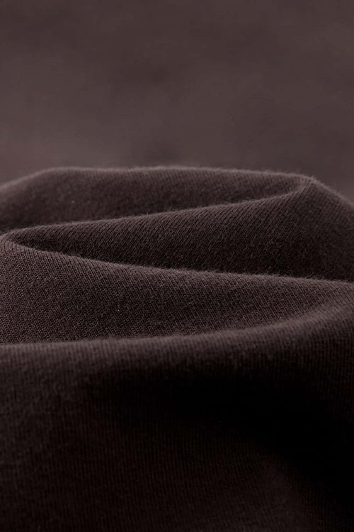High-Stretch Tailored Cropped Tee - Coffee