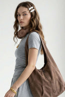 High-Stretch Tailored Cropped Tee - Flower Gray