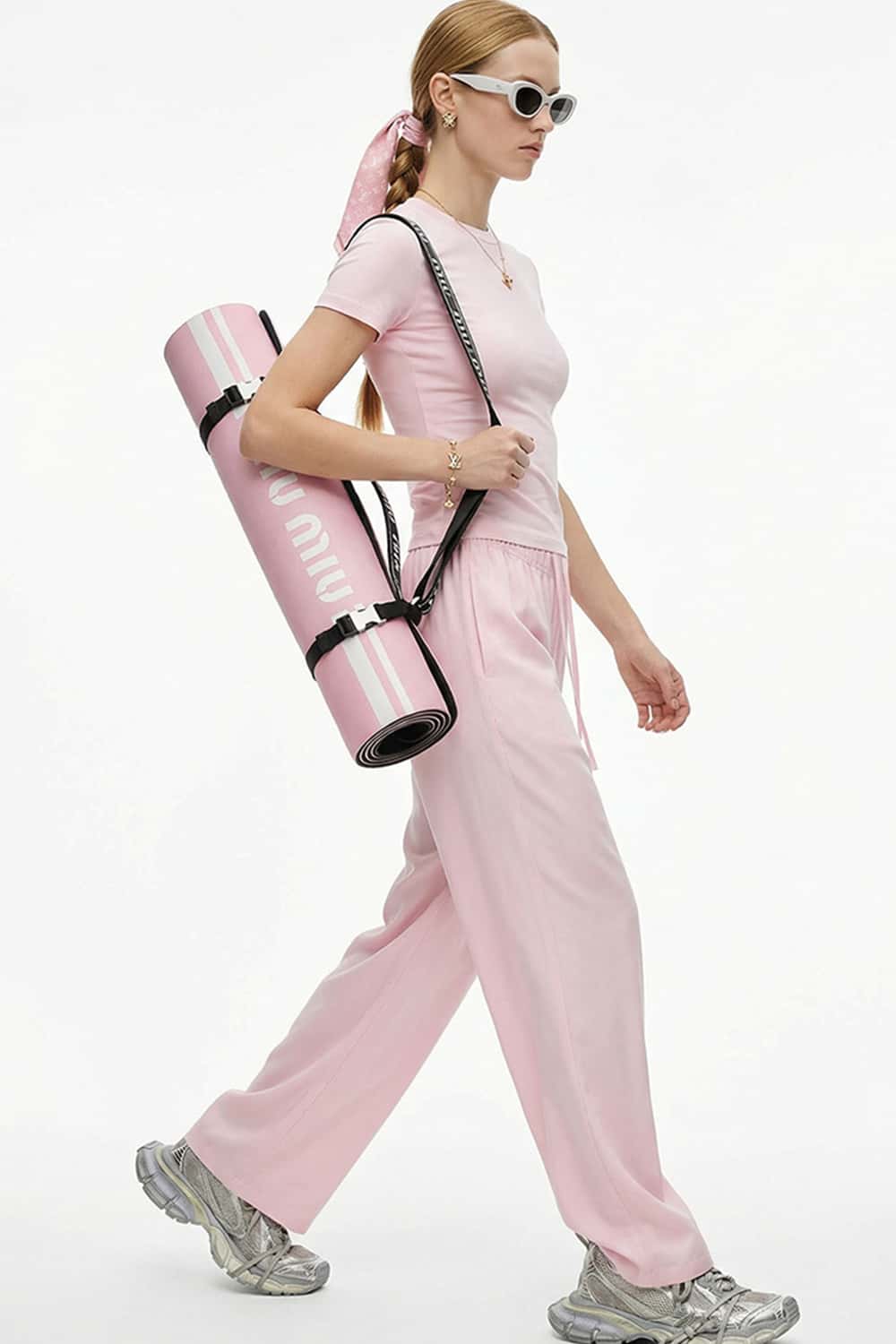 High-Stretch Tailored Cropped Tee - Pink