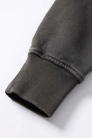 Detachable Fur-Collar Cinched Hoodie Jacket - Dark Gray