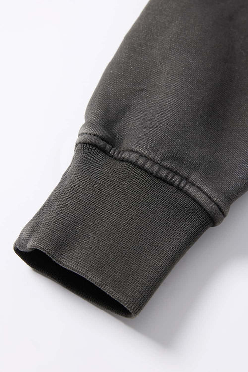 Detachable Fur-Collar Cinched Hoodie Jacket - Dark Gray