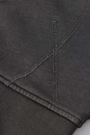 Detachable Fur-Collar Cinched Hoodie Jacket - Dark Gray