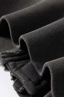 Detachable Fur-Collar Cinched Hoodie Jacket - Dark Gray