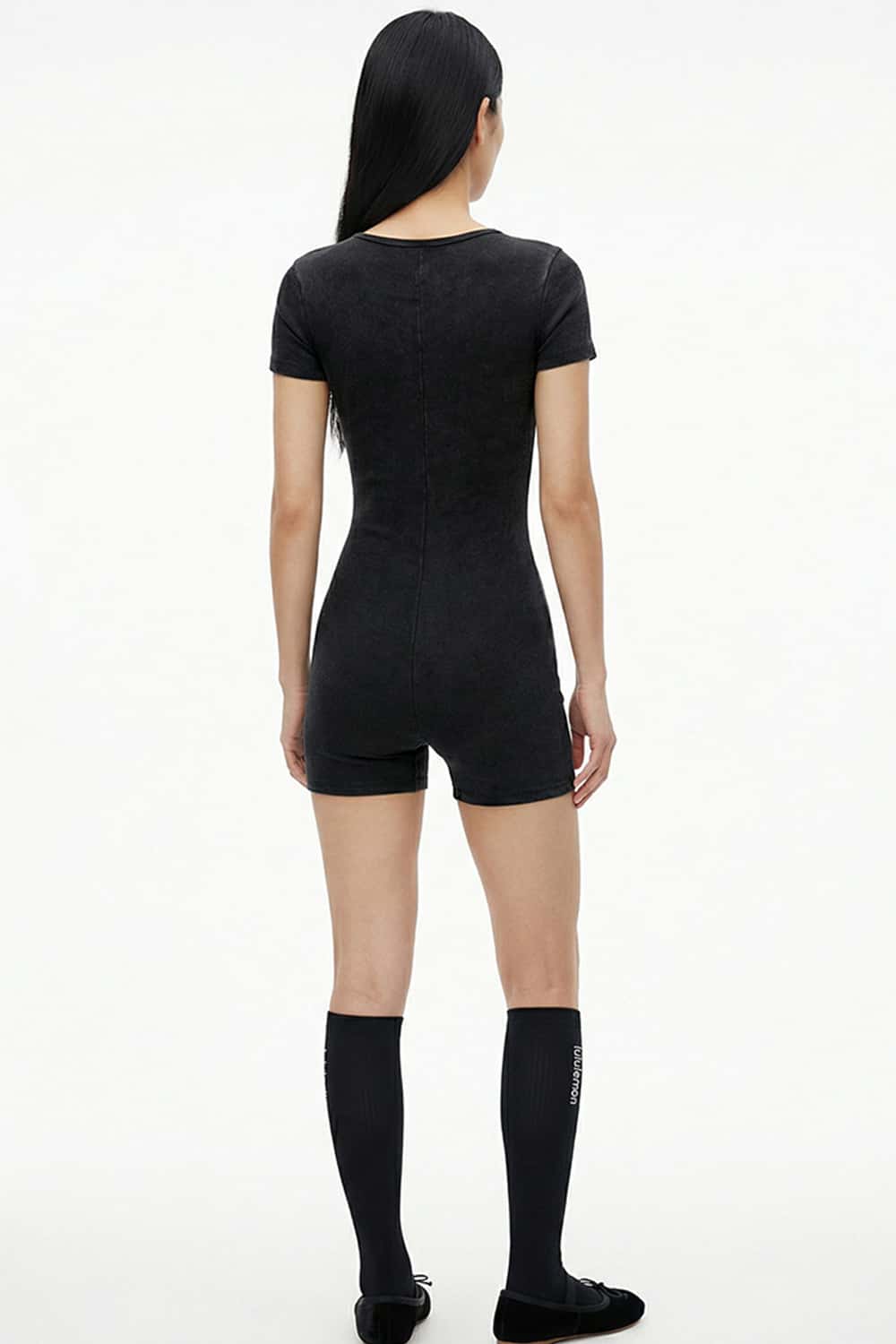 Button-Front Slim Romper - Fried Snowflakes