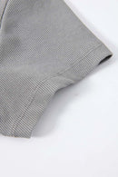 Button-Front Slim Romper - Medium Gray