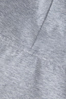 Contrast Plaid Lined Heavyweight Zip Hoodie - Flower Gray