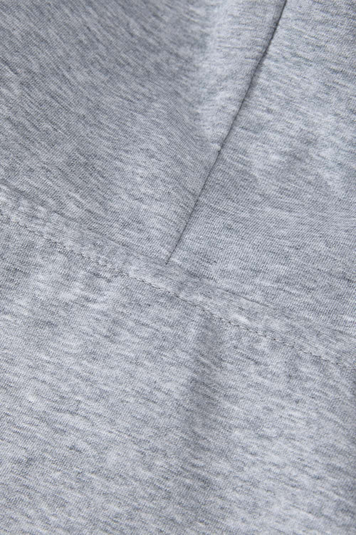 Contrast Plaid Lined Heavyweight Zip Hoodie - Flower Gray