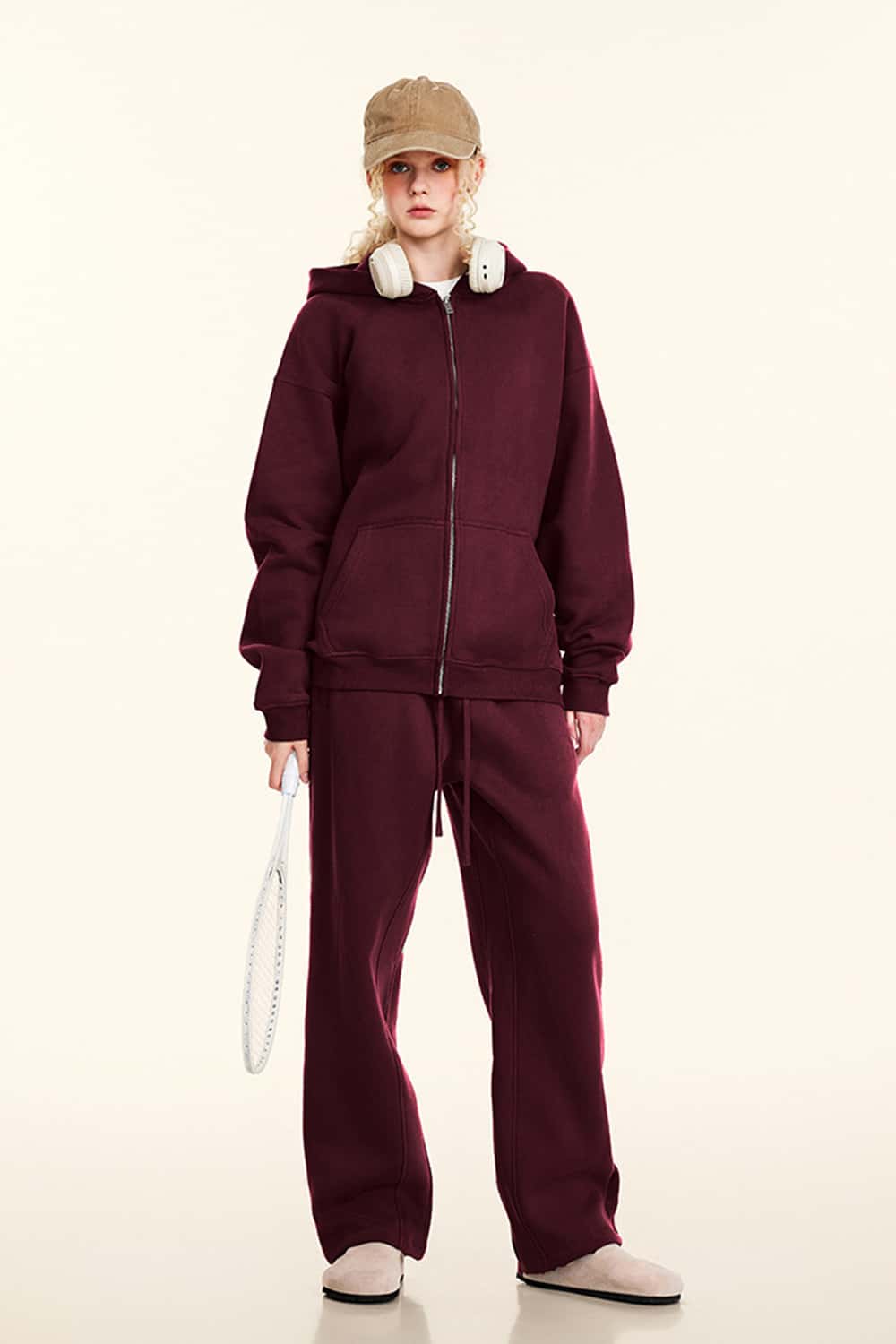 Thickened Fleece Zip-Up Hoodie - Ancora