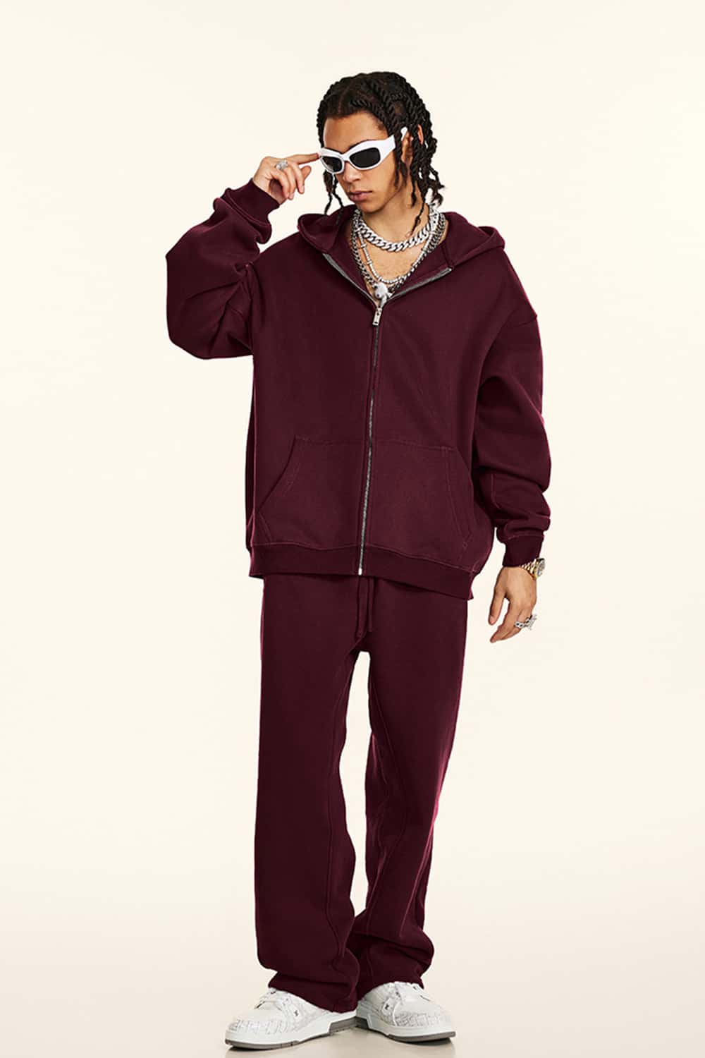 Thickened Fleece Zip-Up Hoodie - Ancora