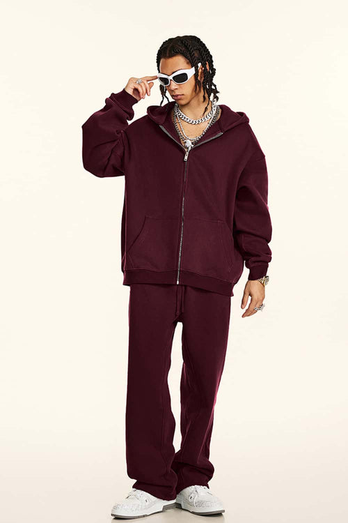 Thickened Fleece Zip-Up Hoodie - Ancora