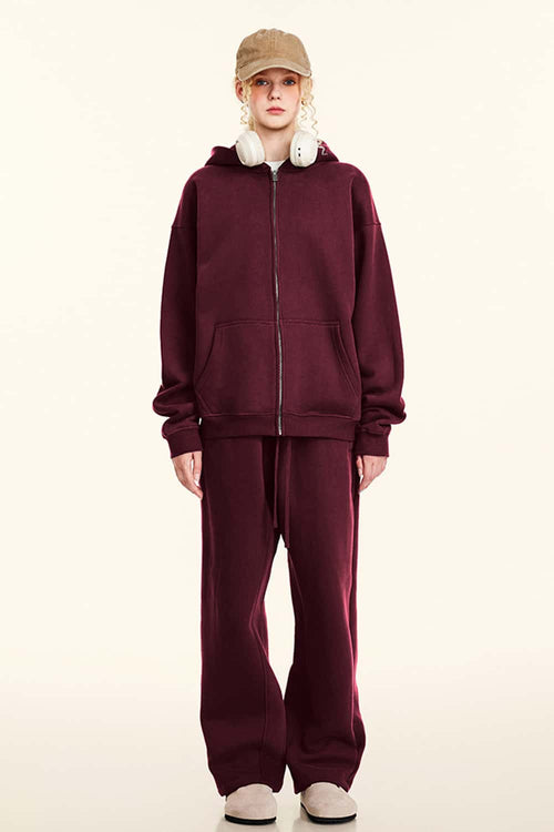 Thickened Fleece Zip-Up Hoodie - Ancora