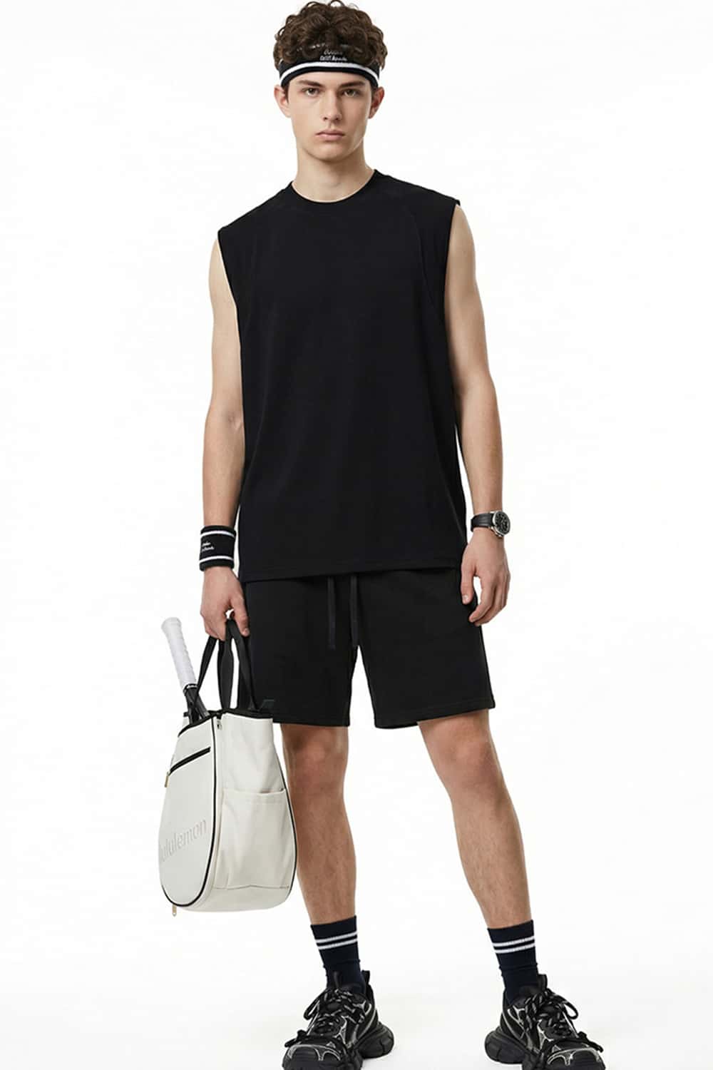 Cooling Sleeveless Active Tank Top - Black