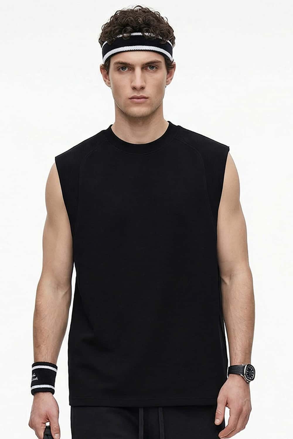 Cooling Sleeveless Active Tank Top - Black