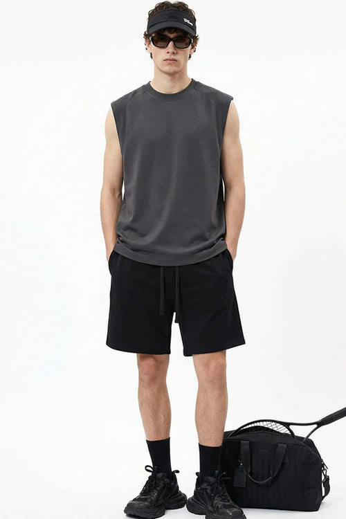 Cooling Sleeveless Active Tank Top - Charcoal