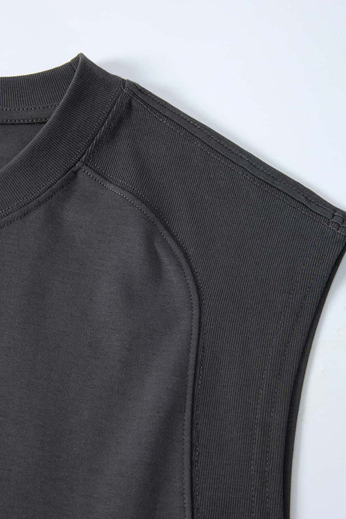 Cooling Sleeveless Active Tank Top - Charcoal