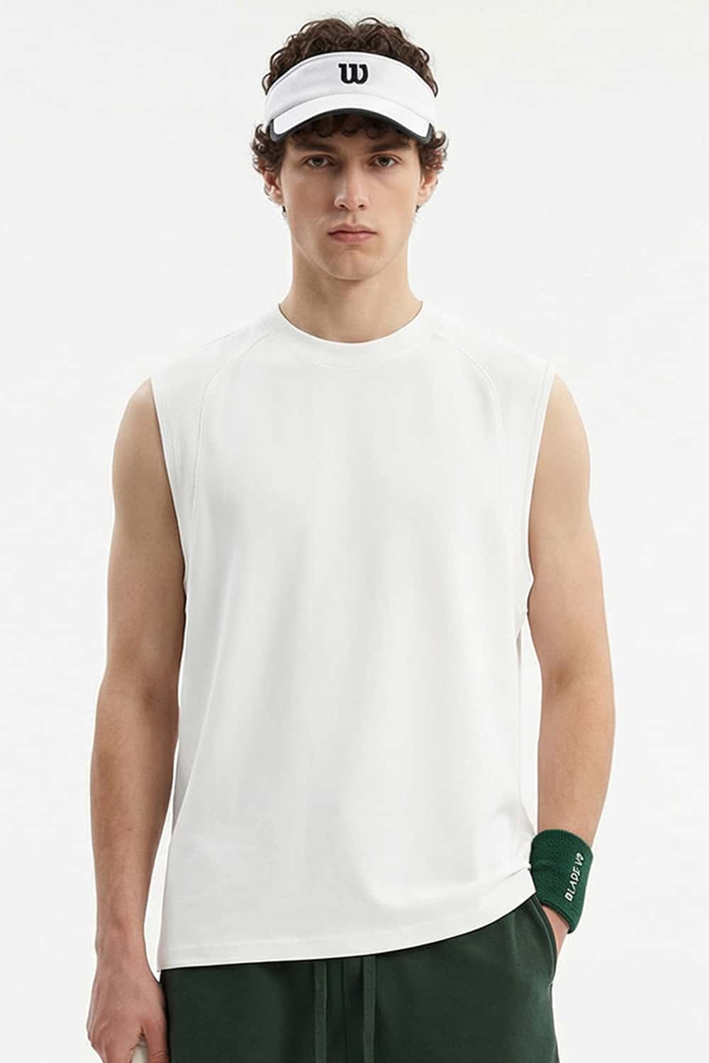 Cooling Sleeveless Active Tank Top - White