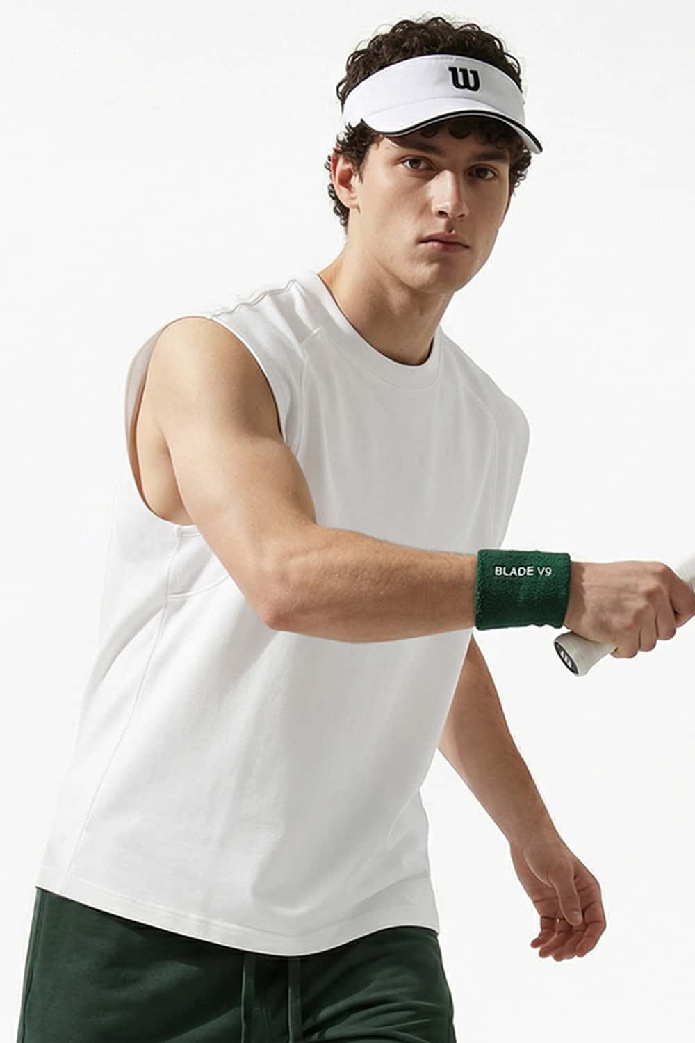 Cooling Sleeveless Active Tank Top - White