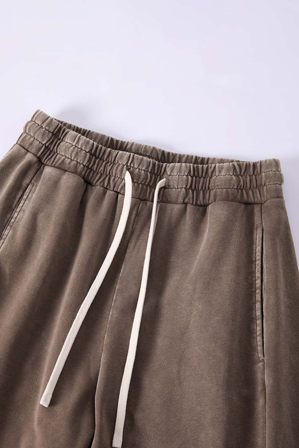 Snow-Wash Barrel Pants - Brown