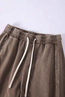 Snow-Wash Barrel Pants - Brown