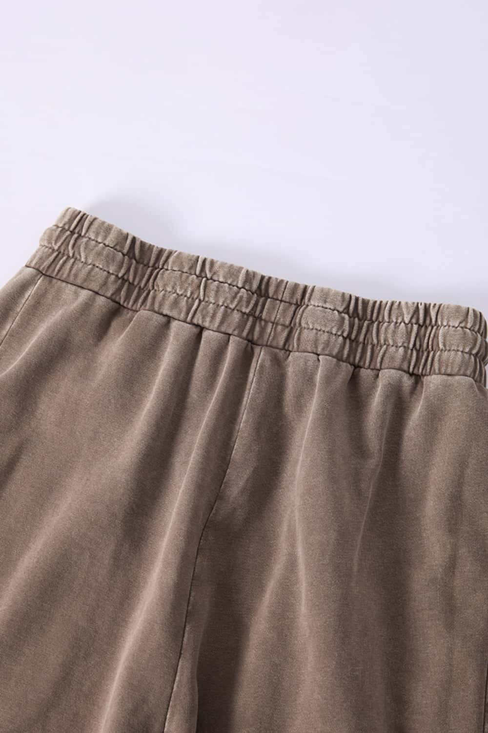 Snow-Wash Barrel Pants - Brown