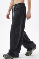 Snow-Wash Barrel Pants - Vintage Black